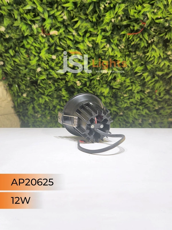 Bridglux & Philips AP 20625 12W Black Deep Recessed COB Downlight RG Reflector - 12W, 4000K, Black