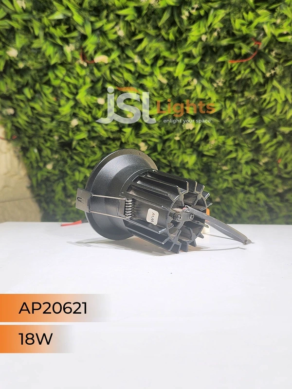 APRA AP20621 18W Black Body Recessed COB Downlight - 18W, 4000K, Black