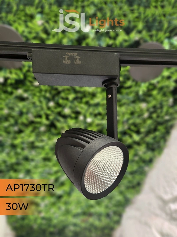 APRA 1730 30W LED Track Spotlight Black Body - 6000K, Black