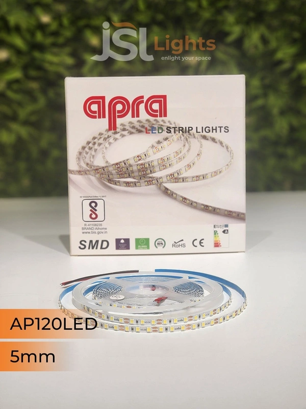 APRA 12V 2835 120Led 5mm Strip Light 5Mt Pack - 120LED, CW