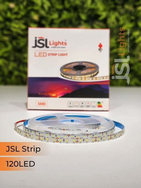 JSL 12V Cool white 6000k LED Strip Light – 120 LEDs/m | 5M Roll | Indoor Use - 120LED, CW