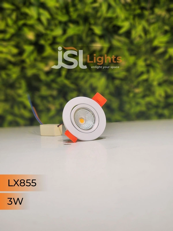 LX 855 3W Round Deep Recessed COB Downlight - 3W, 4000K