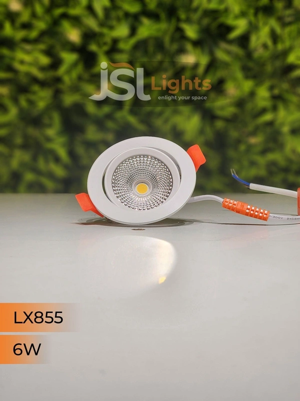 LX 855 6W Round Deep Recessed COB Downlight - 6W, 4000K