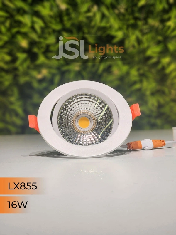 LX 855 16W Round Deep Recessed COB Downlight - 16W, 6000K