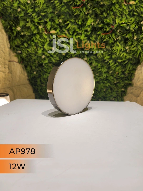 APRA  AP978 12W Round Surface Diffuser Panel Light - 12W, 3000K, AB
