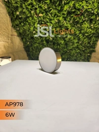 APRA  AP978 6W Round Surface Diffuser Panel Light - 6W, 3000K, AB