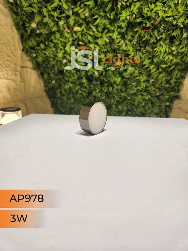 APRA  AP978 3W Round Surface Diffuser Panel Light - 3W, 4000K, AB