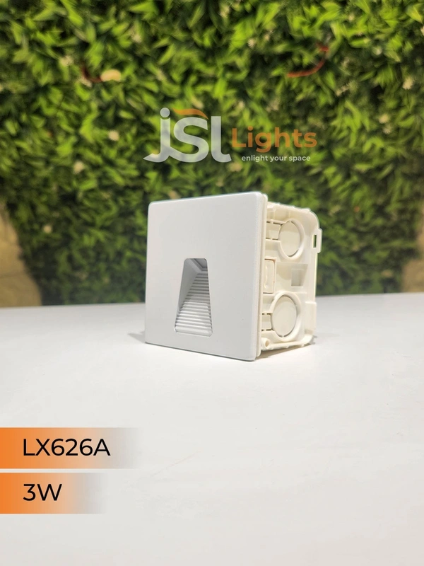 LX 626A 3W Square White  Foot Led Light - 3W, 3000K, White