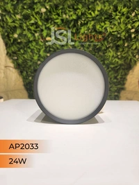 APRA AP2033 24W Round Surface Diffuser Panel Light - 24W, 4000K, Black