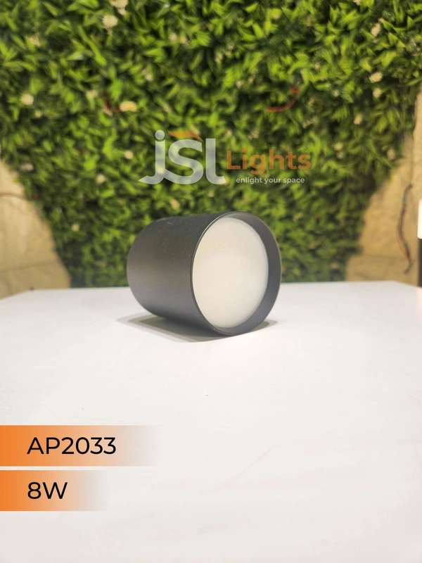 APRA AP2033 8W Round Surface Diffuser Panel Light - 8W, 4000K, Black