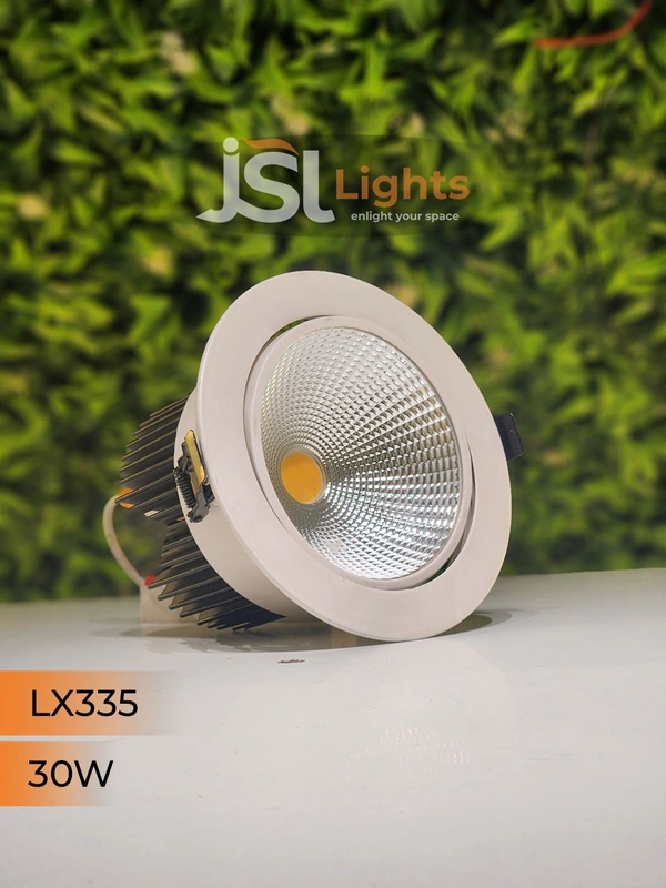 LX LX 335 COB Downlight for Saree, Cloth & Car Showrooms | Double Height Commercial LED | By JSL Lights India - 30W, 4000K