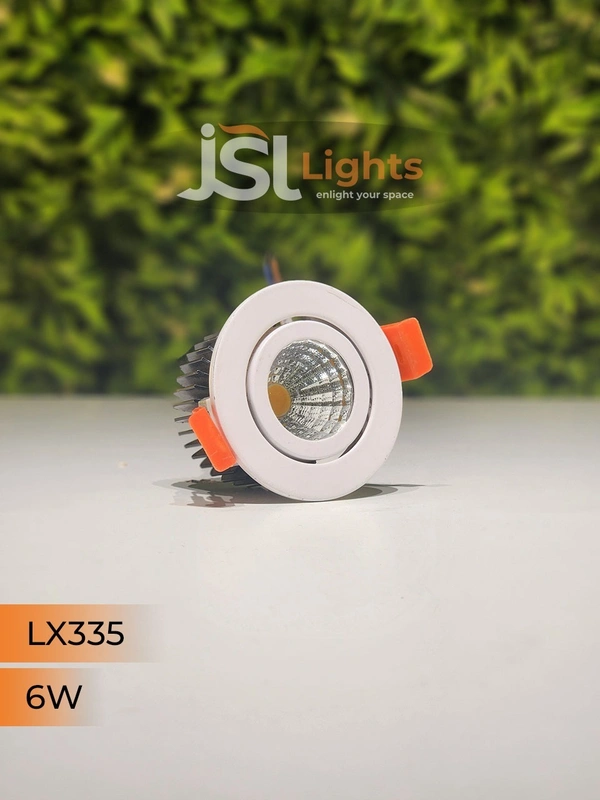  LX LX 335 6W & 9W COB LED Downlight – Perfect for Bedroom, Small Showroom, Interior & Parking Lighting | Energy Efficient Focus Light - 6W, 3000K