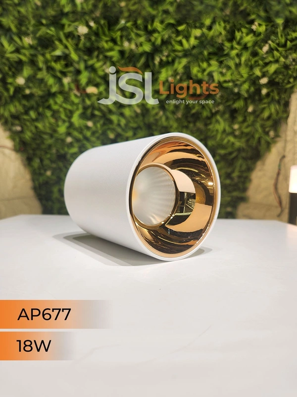 APRA AP677 20W Round Surface Cylindrical Light - 20W, 4000K, White