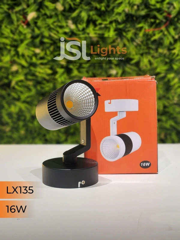 LX 135 16W LED Wall Spotlight Black Body - 16W, 6000K, Black