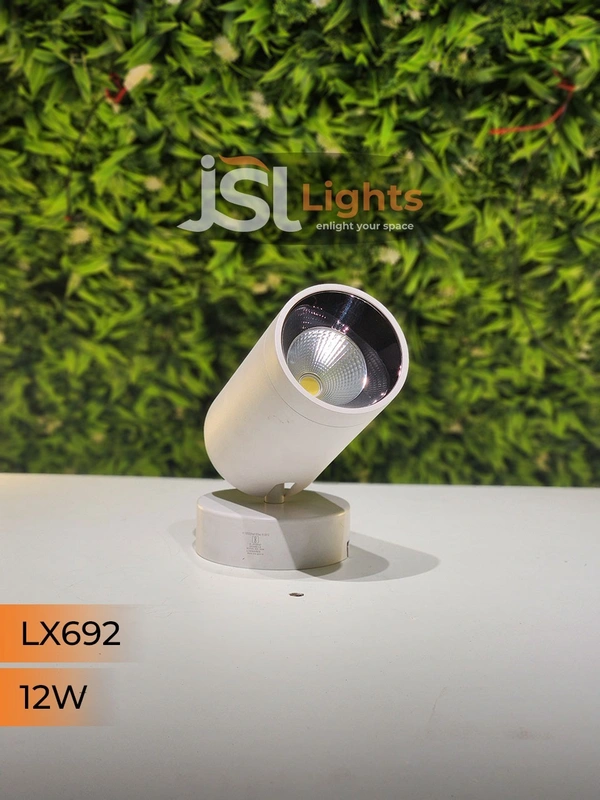 LX 692 12W LED Wall Spotlight White Body - 12W, 6000K, White