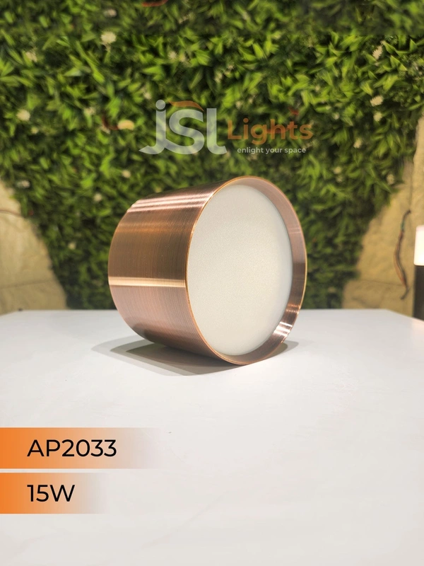 APRA AP2033 15W Round Surface Diffuser Panel Light - 15W, 4000K, Red Bronze