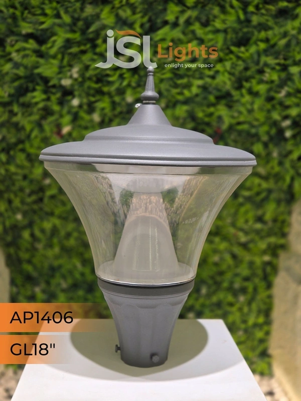 JSL 1406 30W 18" Round Pillar Post Gate Light - Gate Light 20"