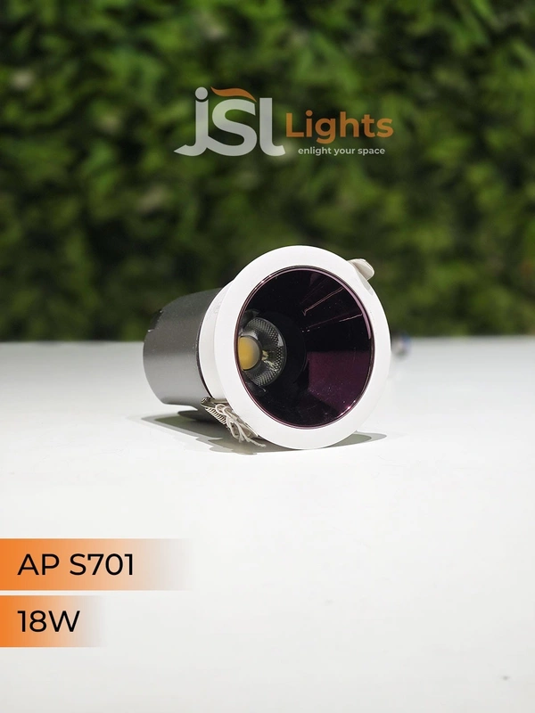 APRA S 701 18W PKW PB Round Deep Recessed COB Downlight - 18W, 3000K