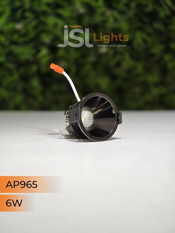 APRA 965 6W PB Round Deep Recessed COB Downlight - 6W, 4000K, PB