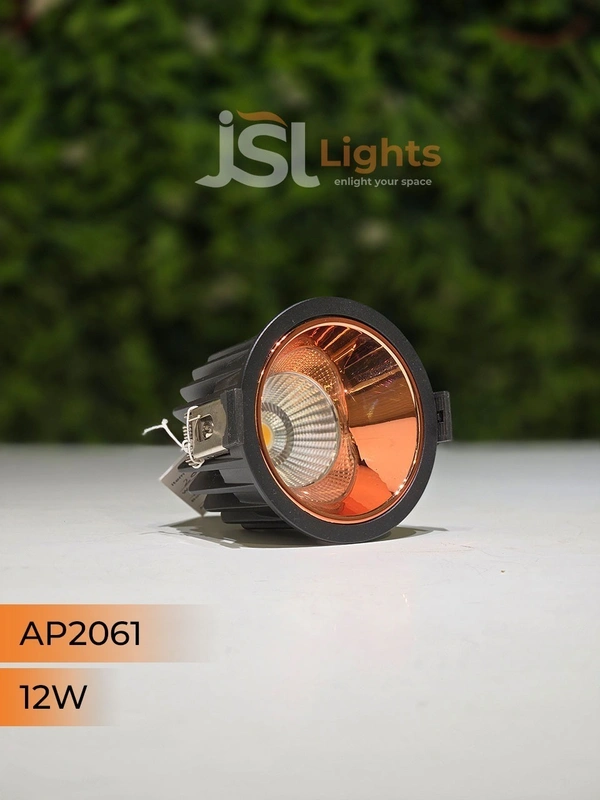 APRA 2061 12W Black RG Deep Recessed COB Downlight  - 12W, 4000K