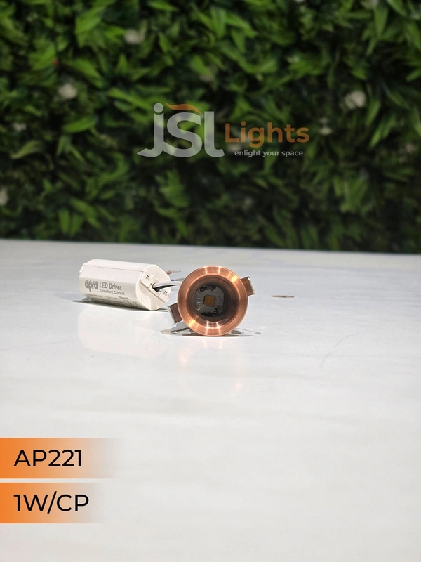 APRA  221 1W Black CP Deep Recessed COB Downlight - WW, BK CP