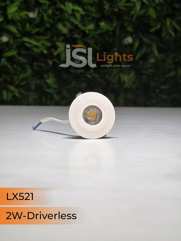 LX 521 2W White Deep Recessed COB Downlight - 6000K, White