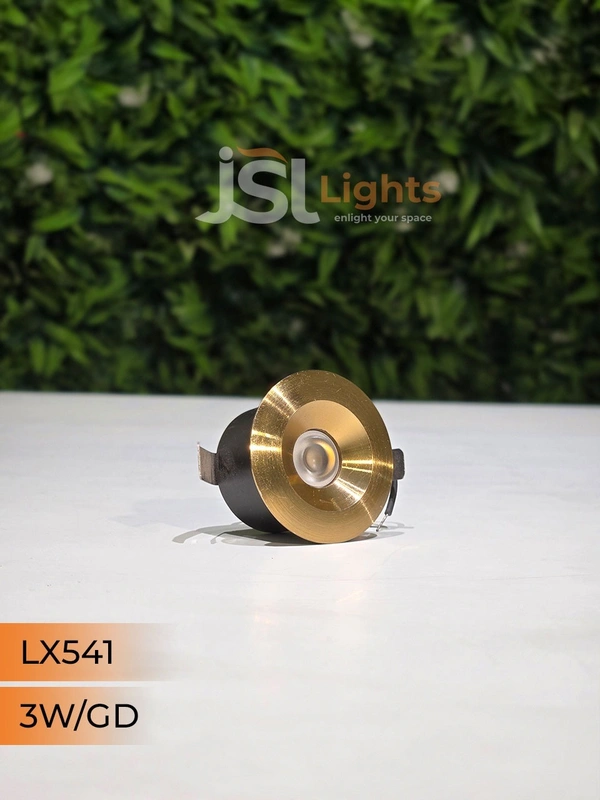 LX 541 3W Black GD Deep Recessed COB Downlight - 3W