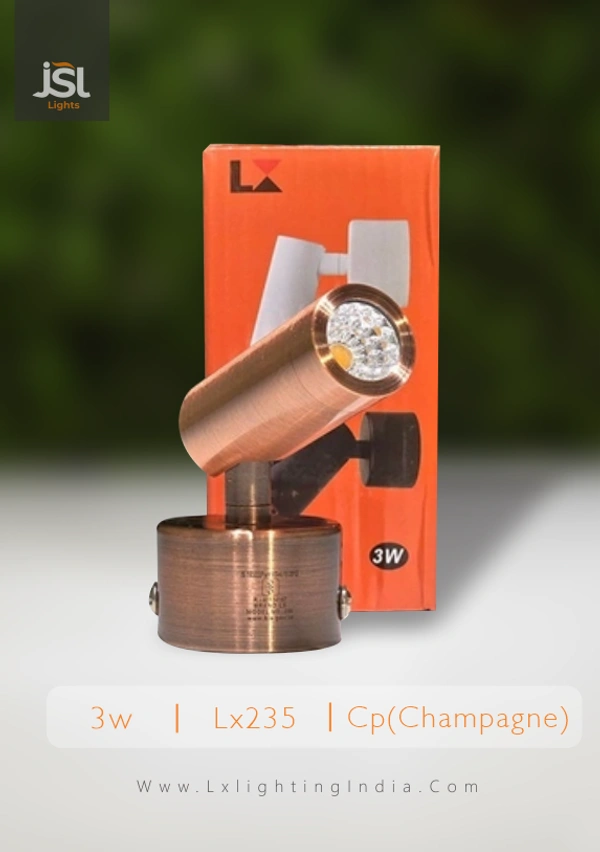 LX 235 Surface Wall Spot Focus Light – 3W / 6W / 10W | 3000K LED | Multiple Body Colours | Modern Picture Light - 3W, CP