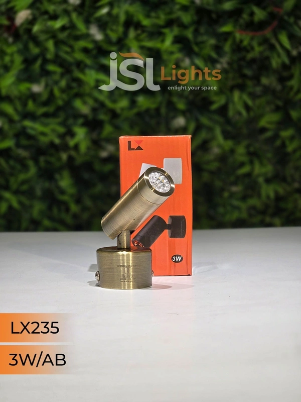LX 235 Surface Wall Spot Focus Light – 3W / 6W / 10W | 3000K LED | Multiple Body Colours | Modern Picture Light - 3W, AB