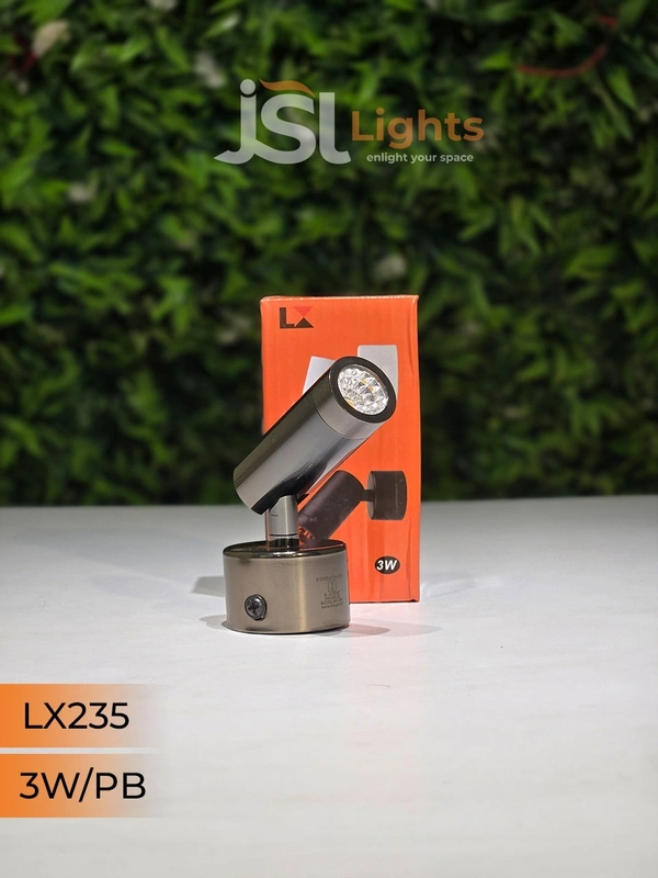 LX 235 Surface Wall Spot Focus Light – 3W / 6W / 10W | 3000K LED | Multiple Body Colours | Modern Picture Light - 3W, PB