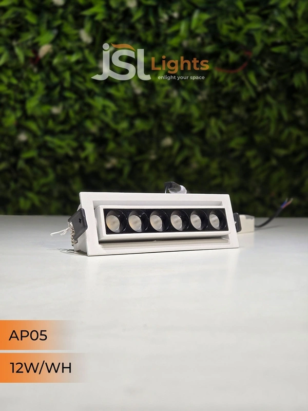 APRA 05 12W Linear Recessed COB Spotlight - 12W, 4000K, White