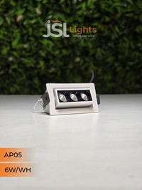 APRA 05 6W Linear Recessed COB Spotlight - 6W, 3000K, White