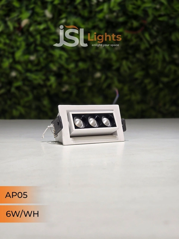 APRA 05 6W Linear Recessed COB Spotlight - 6W, 3000K, White