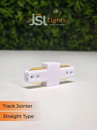 JSL APRA Spot Track Light PVC Straight Jointer  - White, I Jointer