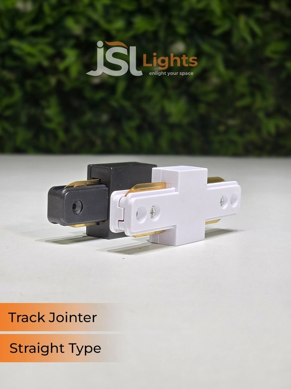 JSL APRA Spot Track Light PVC Straight Jointer  - S Jointer, Black