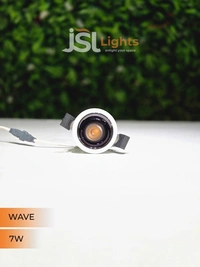 JSL Wave 7W White PB Deep Recessed COB Downlight - 7W, 3000K
