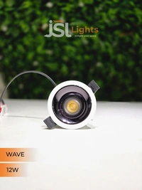 JSL Wave 12W White PB Deep Recessed COB Downlight - 12W, 3000K