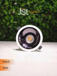 JSL Wave 24W White PB Deep Recessed COB Downlight - 24W, 4000K