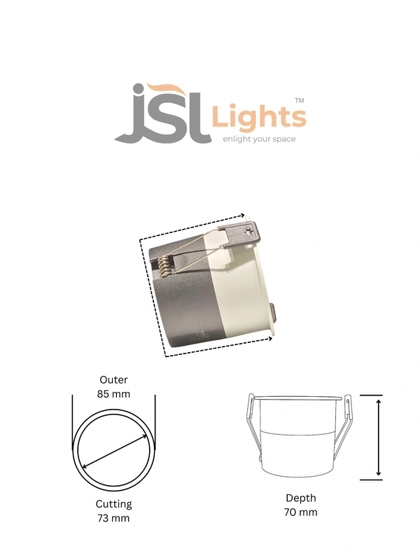 AP821 DIM 12W White Body Led Spotlight | Best COB Led Spotlight - 