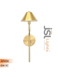AP456 - 6W 3CCT Premium Wall Decorative Light – Indoor Gold Finish Spot Light - 1 pcs