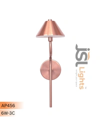 AP456 - 6W 3CCT Premium Wall Decorative Light – Indoor Copper Finish Spot Light - 1 pcs