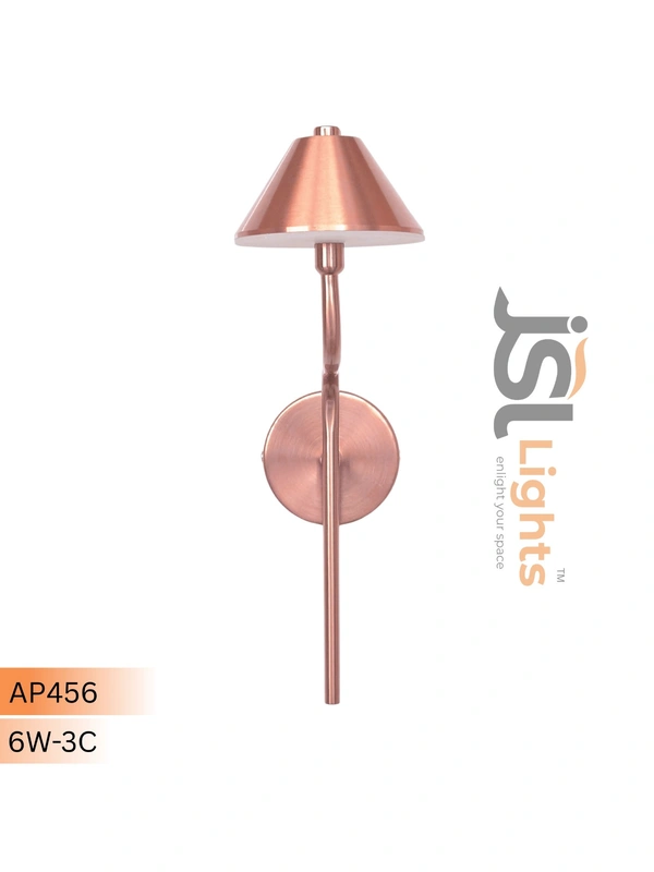 AP456 - 6W 3CCT Premium Wall Decorative Light – Indoor Copper Finish Spot Light - 1 pcs