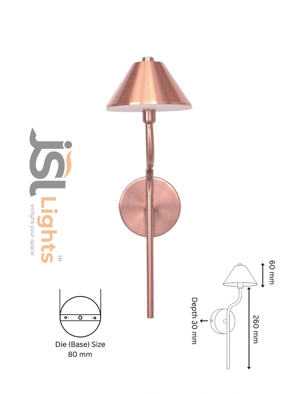 AP456 - 6W 3CCT Premium Wall Decorative Light – Indoor Copper Finish Spot Light - 1 pcs