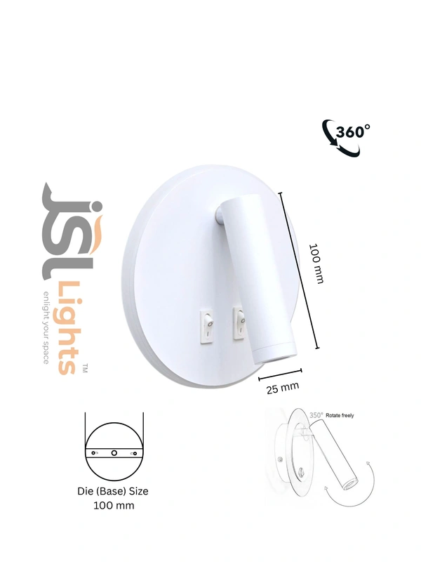 AP7079 - 12W White Wall Spotlight | New Premium Wall Focus light - 1 pcs