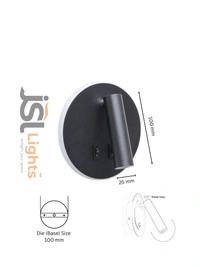 AP7079 - 12W Black Wall Spotlight | New Premium Wall Focus light - 1 pcs