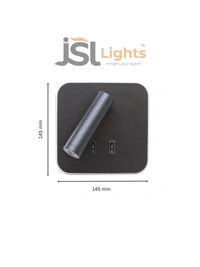 AP7079 - SQ12W Black Wall Spotlight | New Premium Wall Focus light - 1 pcs