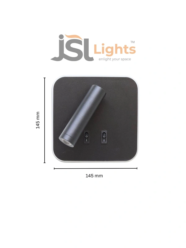 AP7079 - SQ12W Black Wall Spotlight | New Premium Wall Focus light - 1 pcs