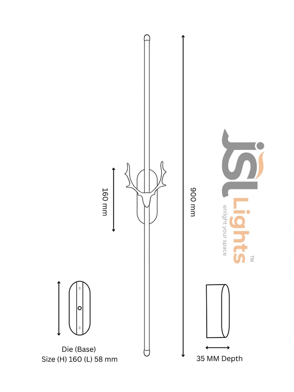 AP298 GD 18W 3CCT Home Wall Decorative Light - Best Indoor Bed Side Wall light - 1 pcs