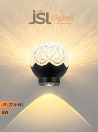 Arcylic Crystal Ball JSL224WL 8W LED Outdoor Light | Fixture Wall Washer Spotlight Crystal Ball Morden Wall Light - 1 pcs