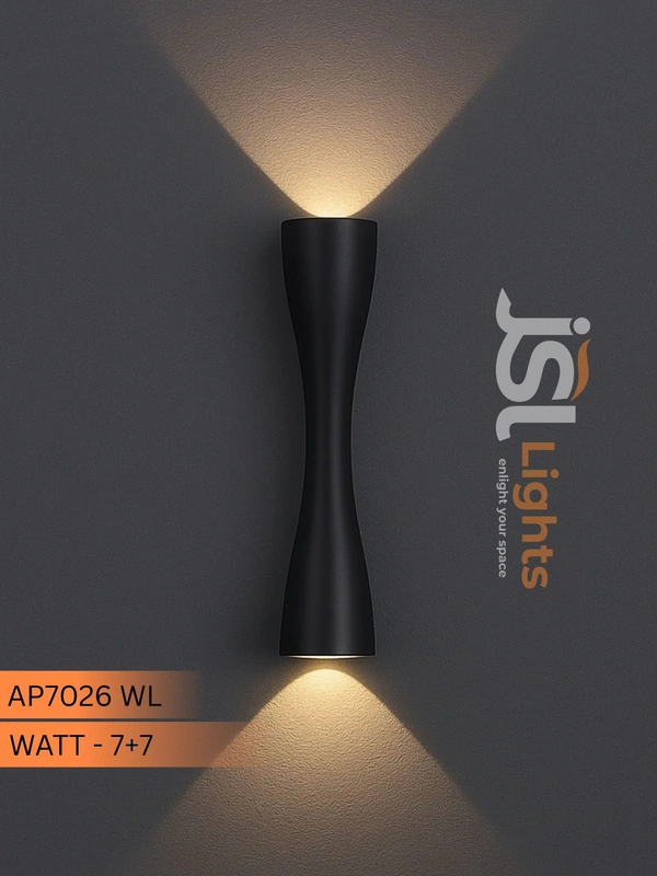 APRA Modern Double Head LED Wall Lamp - AP7026 ( 419 ) Waterproof Wall Light Modern Wall Light - 14W, 3000K, BLACK, 1 Pcs